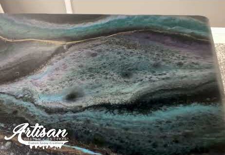 Peacock Inspired Epoxy Desk: Bold, Elegant, Unforgettable