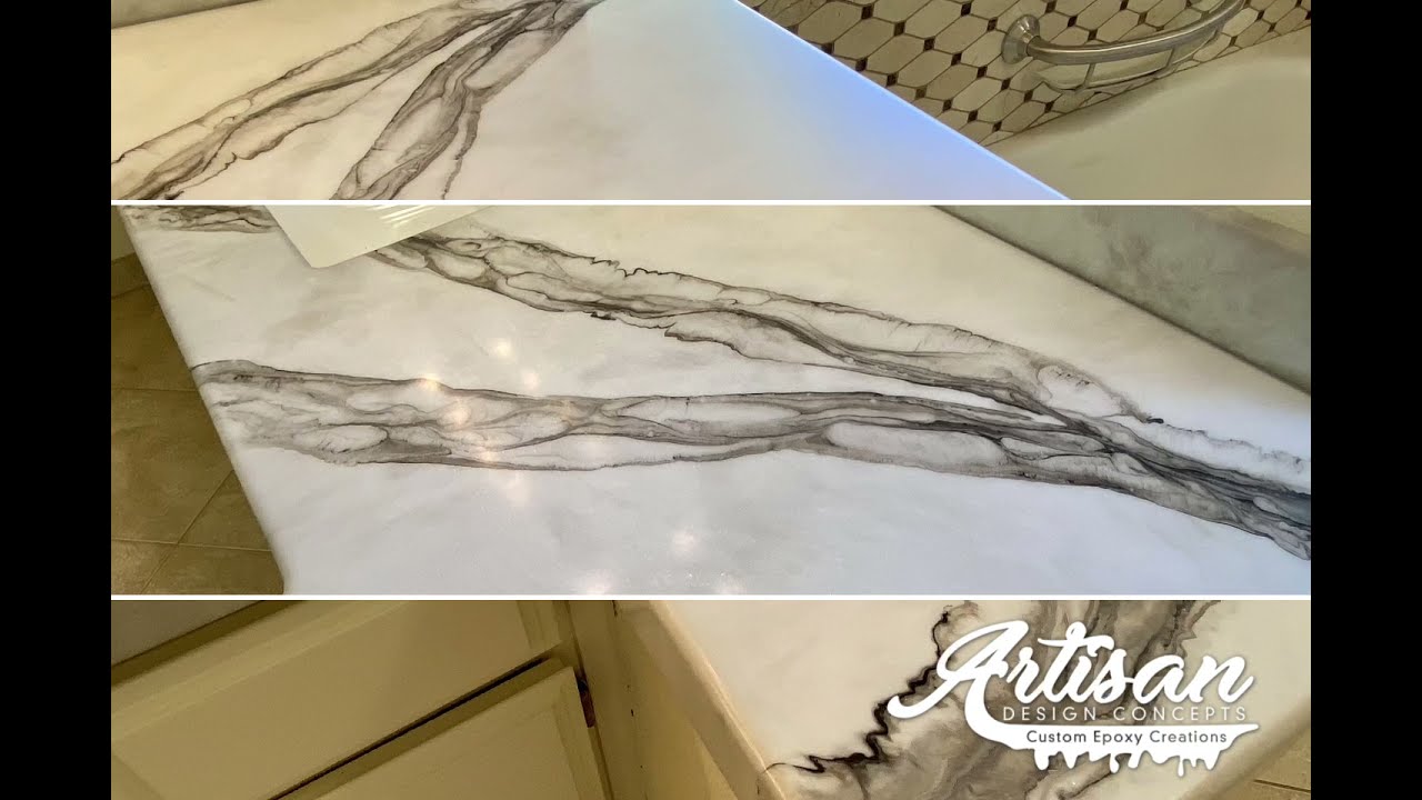 Fantasy Marble Epoxy Bathroom Vanity | Simple, Elegant, Timeless