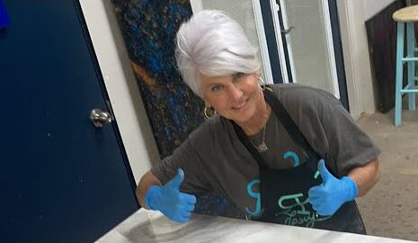 Featured on RK3 Designs: Pouring a Smoky Marble Epoxy Finish