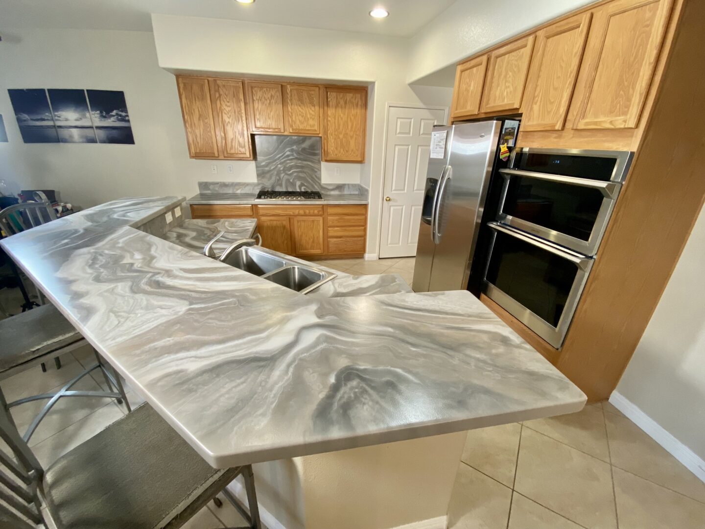How to Compliment Maple Cabinetry with Epoxy Countertops