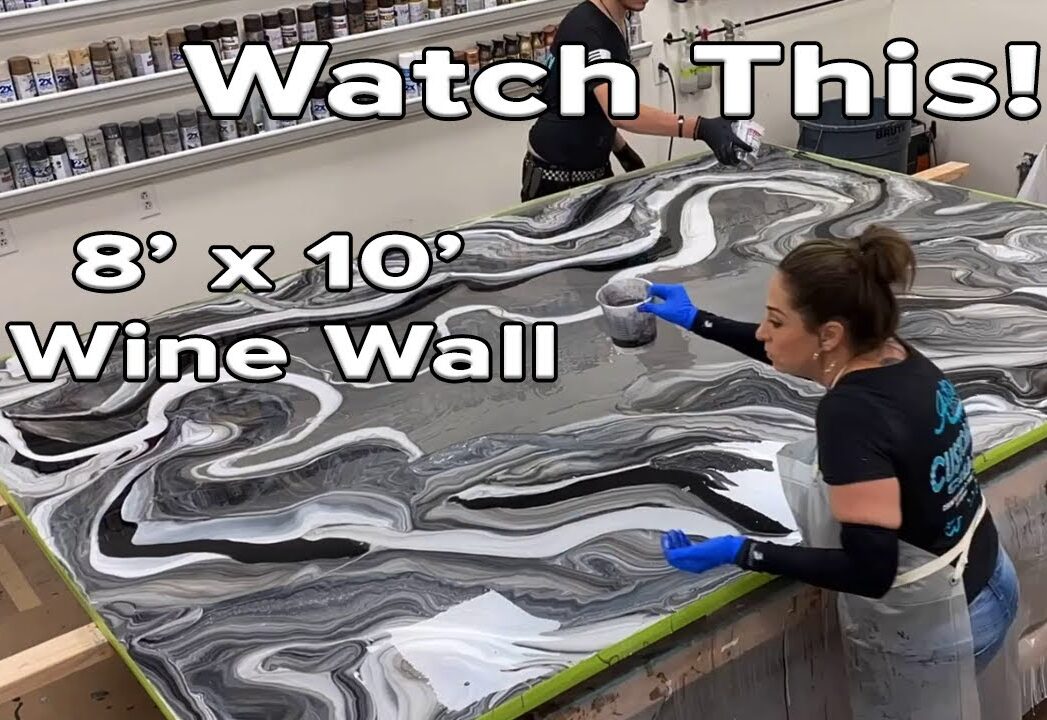 HUGE Epoxy Wine Wall / Art Panel | 8’x10′ Statement Piece with Backlighting