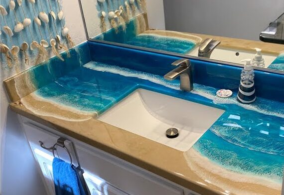 Hawaiian Islands Epoxy Countertop: A Slice of Paradise at Home