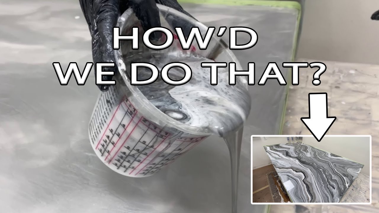 How to Pour Black Agate Epoxy Counters