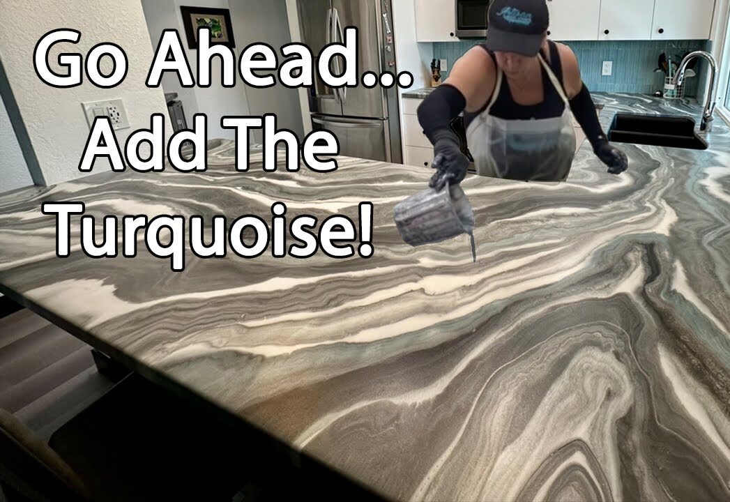 How to Add Turquoise to Epoxy Countertops