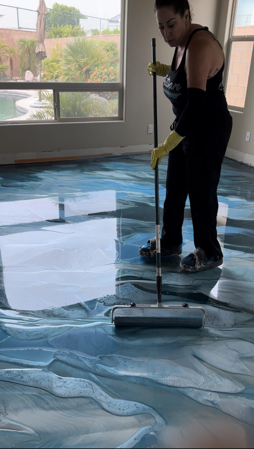 A Beach You Can Walk On: Metallic Epoxy Floor Installation