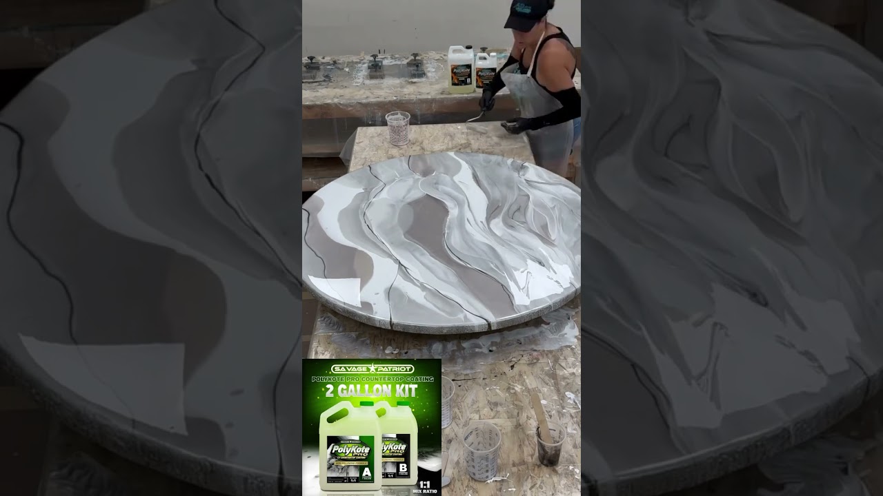 Crystal Clear Protection: Resin Tabletop with Non-Yellowing PolyKote Pro