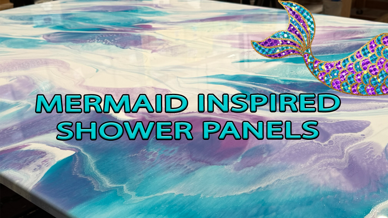 Mermaid-Colored Resin Shower Panel Tutorial – Vibrant, Waterproof, and Pure Magic