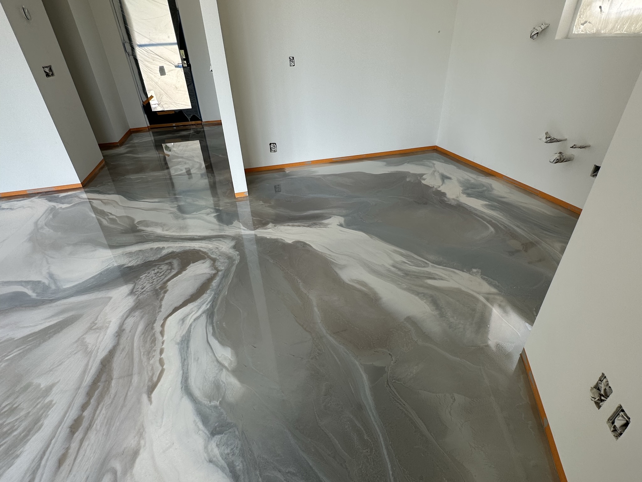 Metallic Epoxy Floor in New Build ADU