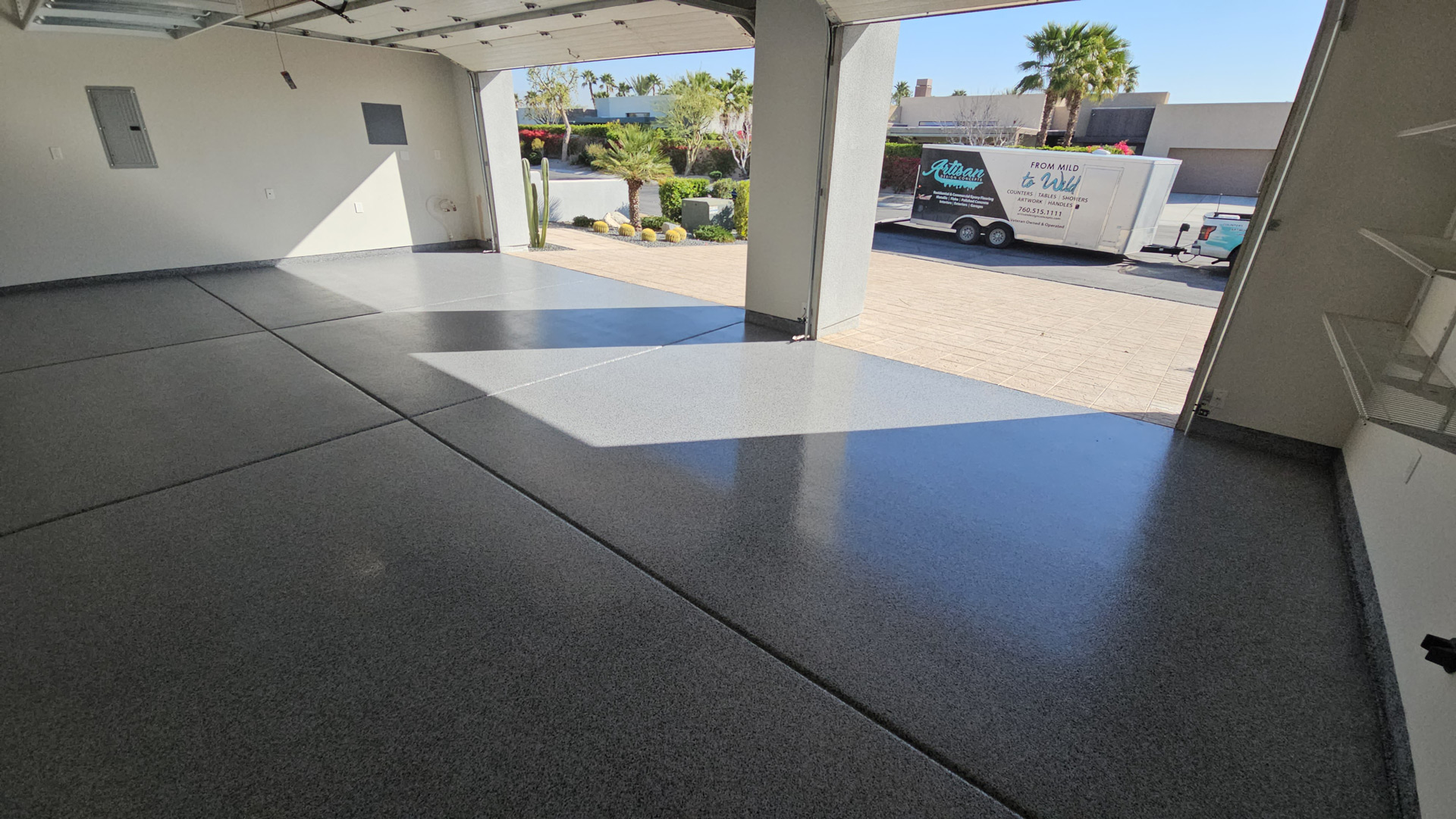 Epoxy Flake Floor Garage