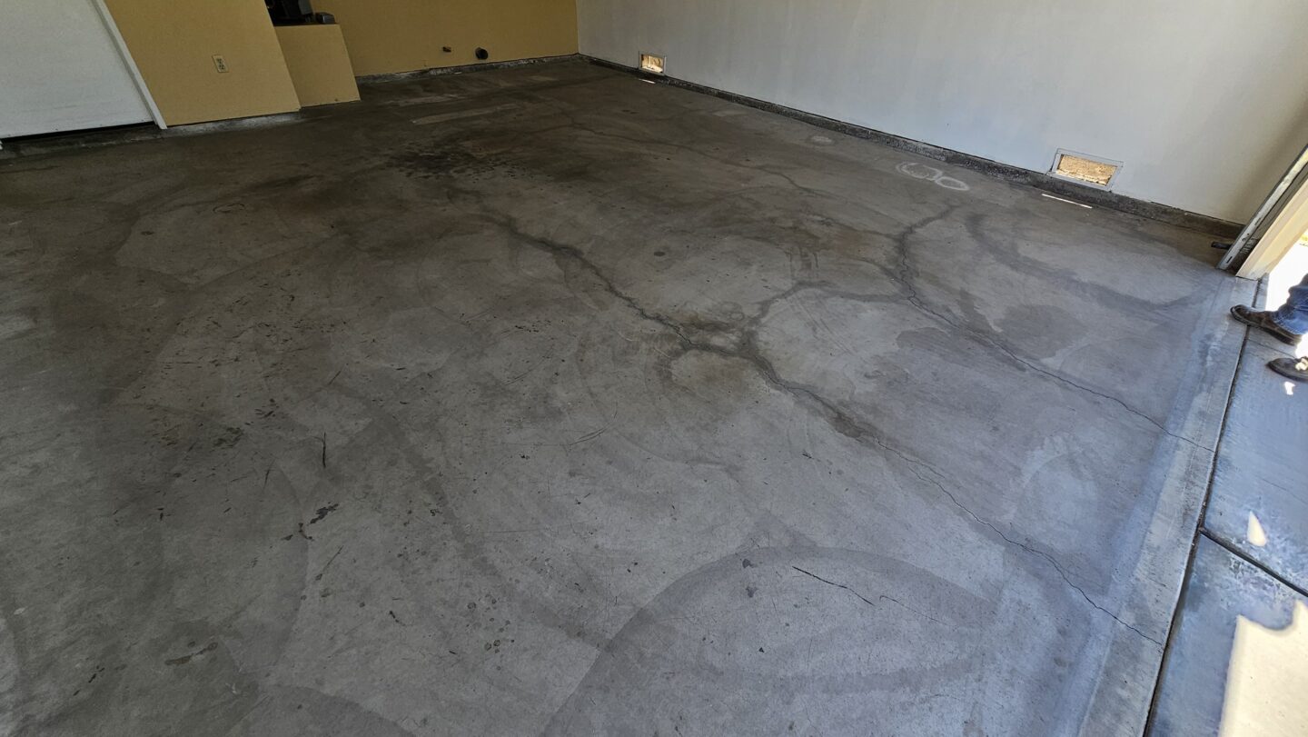 Garage Floor Before Epoxy