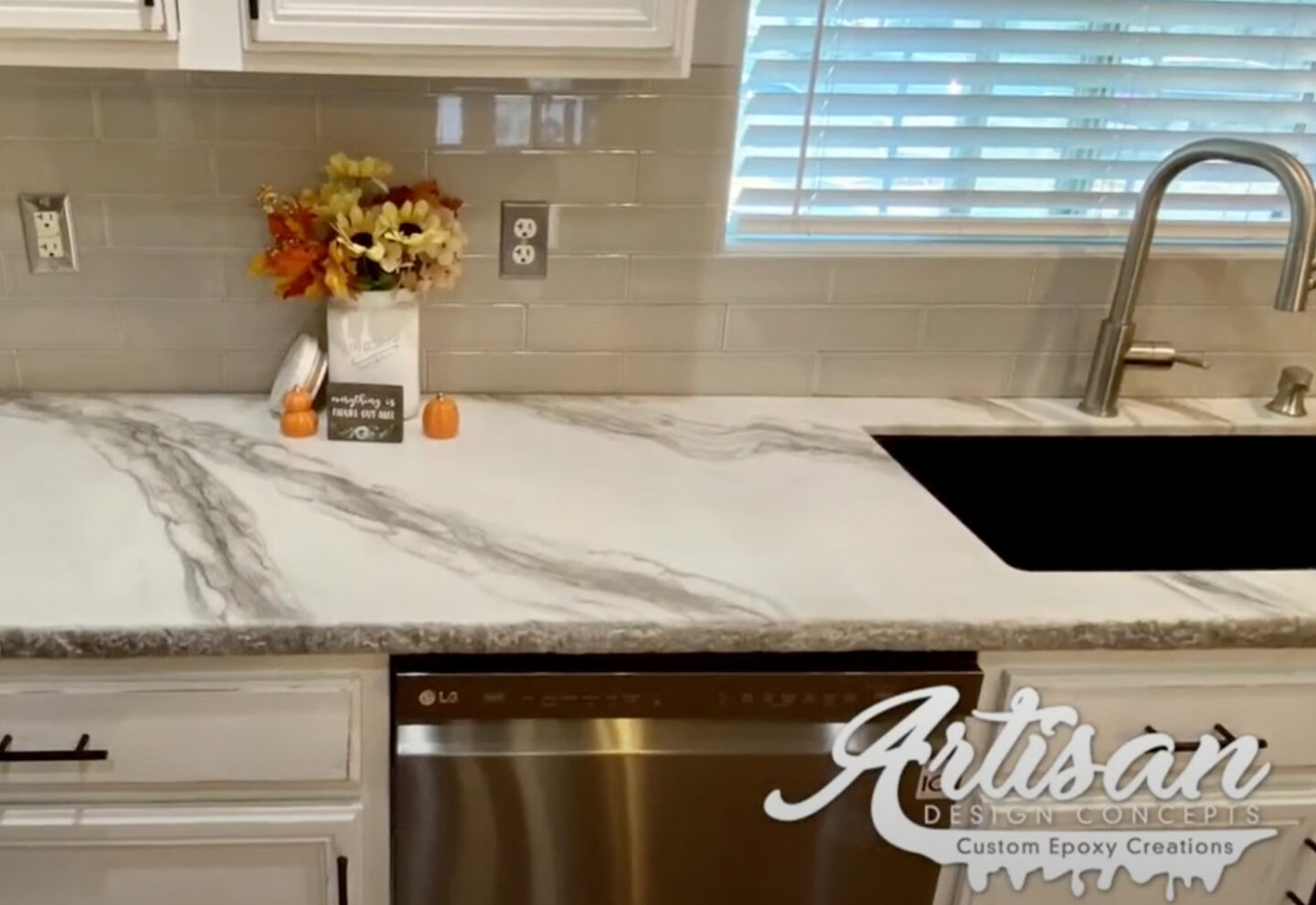 Fantasy Marble Epoxy Kitchen Countertop