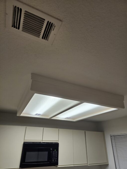 New lighting with new covers and matching bulbs