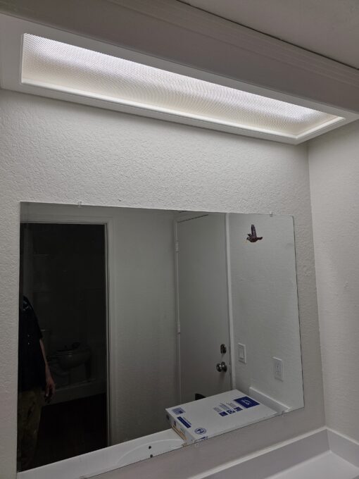 New lighting with new covers and matching bulbs