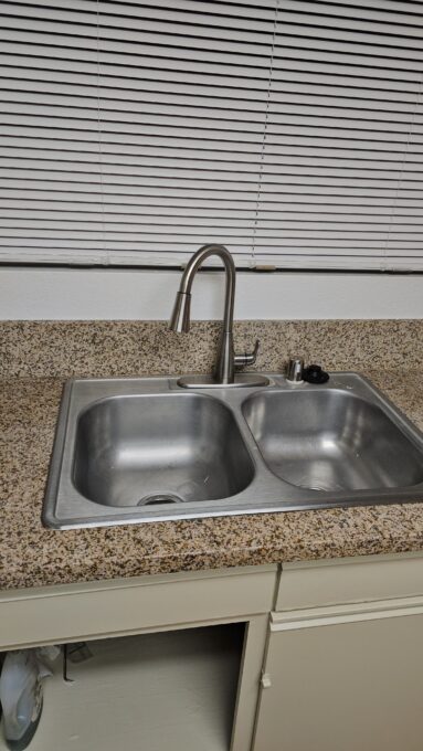 Replaced sink faucet
