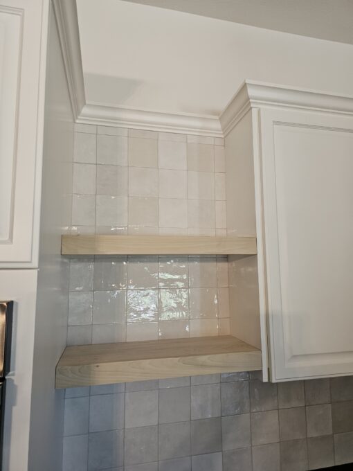 Shelving installed