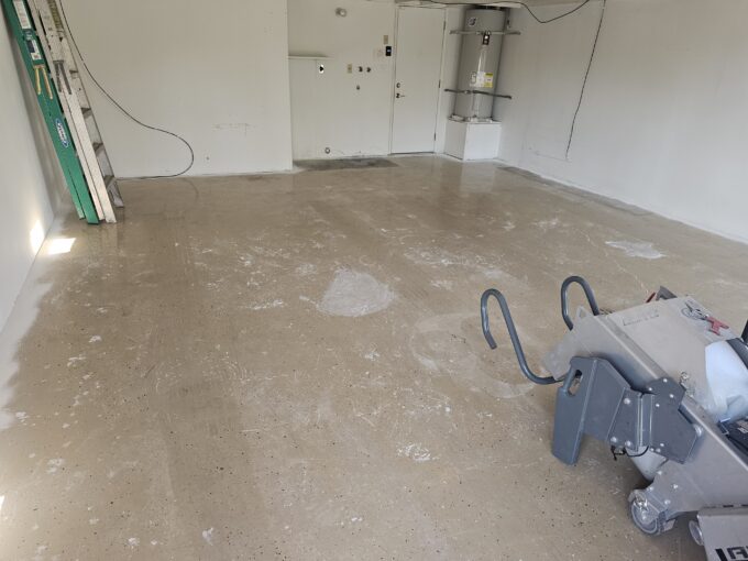 Ready to remove the old epoxy floor