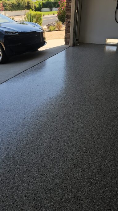 Epoxy Floor with Polyaspartic Topcoat