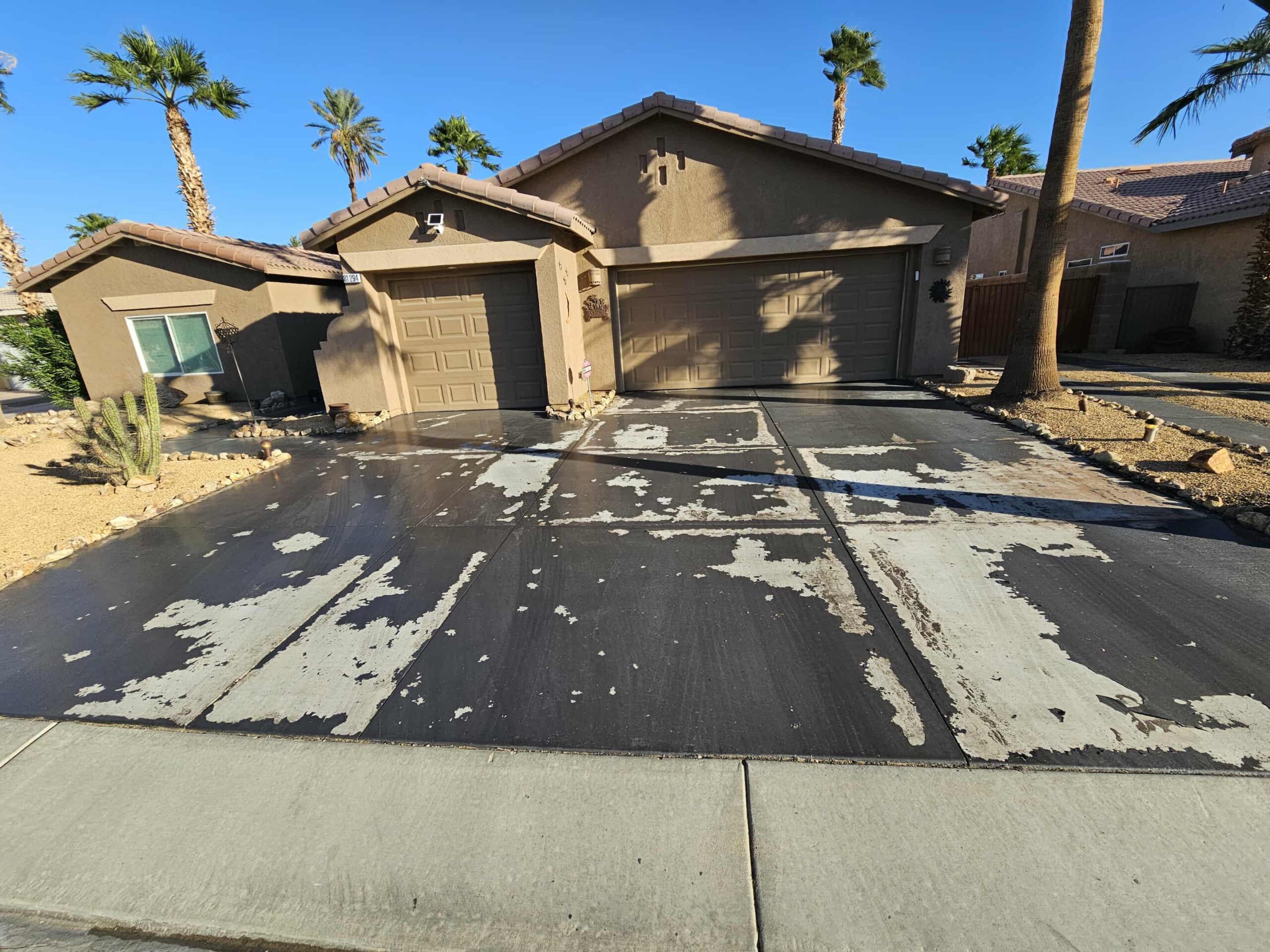 Peeling garage floor