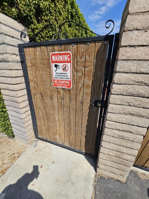 Old failing wood gate panels