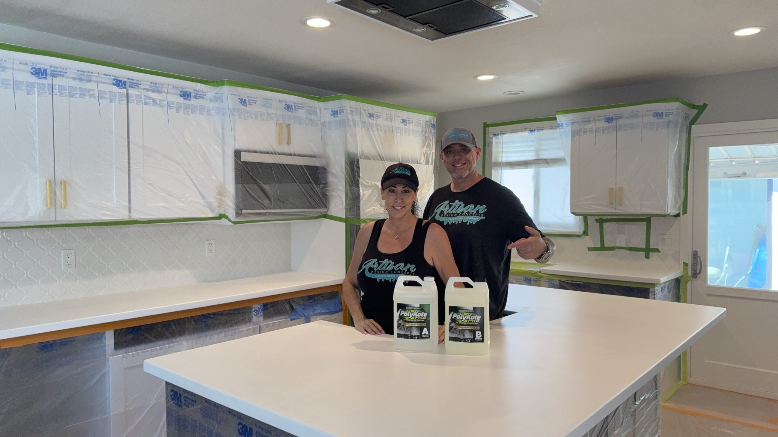 Ready to pour over existing countertops